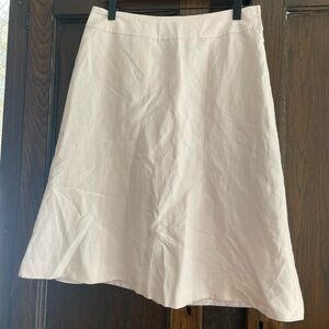 Pink silk/linen A-line skirt